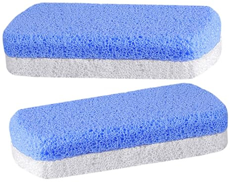 Piedra Pómez Pies Azul de Espuma de Vidrio 2 Piezas | Reutilizable, Diseño Ergonómico Cómodo de Sujetar, Suministros de Pedicura para Quitar Durezas
