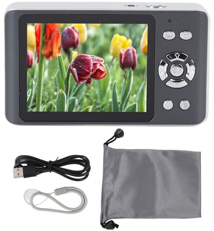 ZenithAur Appareil Photo Compact Point and Shoot avec Zoom numérique 18X, vidéo 4K 30FPS / Photos 64MP, Mise au Point Automatique, Prend en Charge la Carte 256G pour Les Voyages (Black)