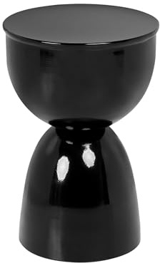 Beliani Beistelltisch Sofatisch Metall schwarz rund ⌀ 31 cm modern Indoor 46 cm hoch Canyon