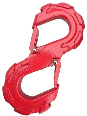 Universelle Abschleppstangen, tragbarer Off-Road-Schnellrettungsschäkel, S-Typ-Anhängerhaken, Abschlepphaken Kugelkopf-Anhängerkupplung(RED)