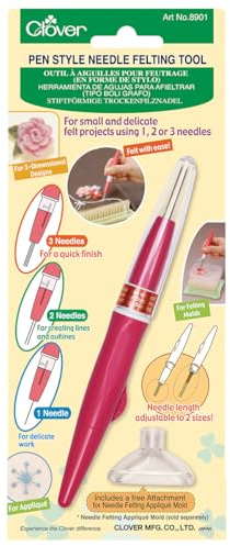 Clover 8901 penna stil nål filtverktyg, 1, röd