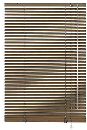 Gardinia Alu-Jalousie, Sicht-, Licht- und Blendschutz, Wand- und Deckenmontage, Alle Montage-Teile inklusive, Aluminium-Jalousie, Mocca, 110 x 175 cm (BxH) 6287