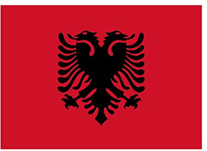 Queenshiny® Europa Länder Nationalflaggen Fahne/Flagge 90 x 150 cm - Albanien