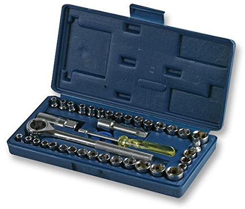 Steckschlüssel-Set, 1 4 Zoll & 3 8 Zoll, 40-teilig, 40-teiliges Steckschlüssel-Set, Antriebsgröße – Imperial 1 4 Zoll, Kit Inhalt Beschreibung, Das Kit enthält 1 x ?? Umschaltknarre 14 x 1 4 Zoll