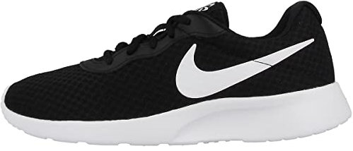 Nike Damen Tanjun Sneakers, Black White-Barely Volt-Black, 38.5 EU