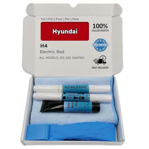 Genuine Colors Lackstift Electric RED H4 für Hyundai Rot I10 I20 SANTRO