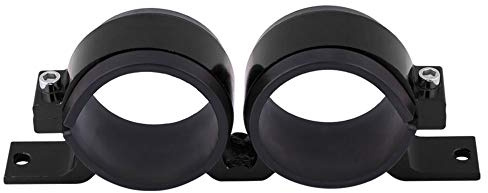 BOROCO Soporte de montaje de bomba de combustible para automóvil de 60 mm, aleación de aluminio universal Soporte de montaje de bomba de combustible para automóvil de 60 mm Cuna de abrazadera(negro)
