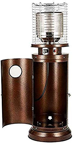 Chauffage de terrasse de luxe, chauffage au gaz extérieur 13KW, chauffage au propane liquide au sol en acier inoxydable, commercial/maison little surprise