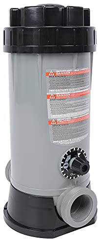 FOLOSAFENAR Automatischer Chemikalienzuführer, eingebautes Rückschlagventil, einfach zu bedienen, CL200 Inline-Pool, automatischer Chlorinator-Zuführer, Dichtungsdesign für Schwimmbecken für Teiche,