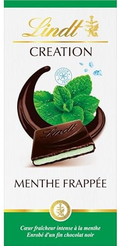 LINDT – Lindt Création Frappé menta – Pizarra de chocolate 150 g – Suavidad refrescante para los amantes del chocolate – 4 unidades