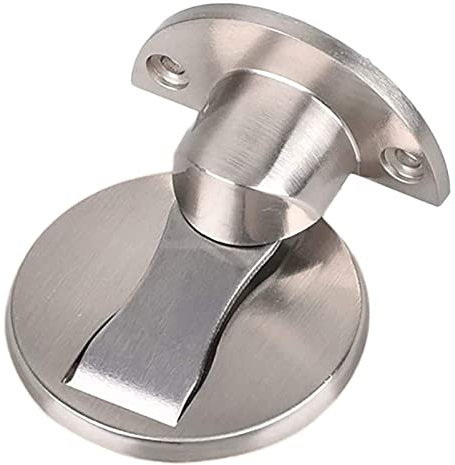 ANNURA Türstopper Keil,Gummi Türkeile, Türstopper Tür Schlafzimmertür unsichtbar ohne Stanzen, die Badezimmertür berührt die obere Tür stark magnetisch (Farbe: Schwarz) (Color : Silver)