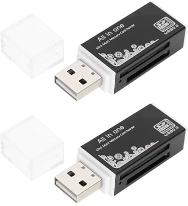 The Lord of the Tools 2 Pièces Lecteur de Carte SD vers Adaptateur USB 4 en 1 pour Carte MS Duo Pro M2 SDXC SDHC MMC RS-MMC Micro SDXC Micro SDHC et Carte TF