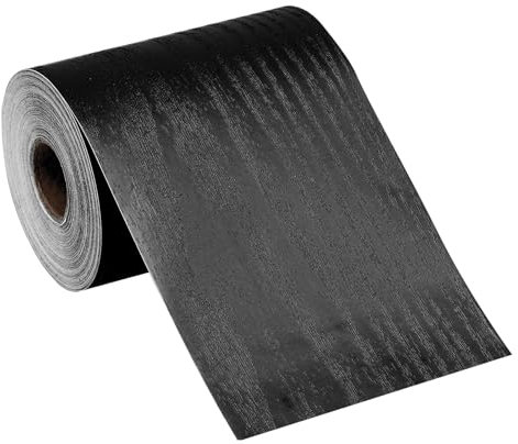 WADILE Black 65.6 ft Wood Grain Wallpaper Border Mirror Frame Removable Waterproof, Peel and Stick Wall Paper Border Decor Self Adhesive, Kitchen Bathroom Sticker