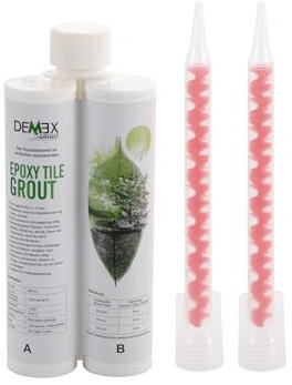 Lechada epoxi para azulejos y piedra, impermeable, resistente a manchas, moho, grietas y productos químicos, para suelos y paredes, lista para usar, fácil de aplicar y cerrar (gris cálido, 1 paquete)