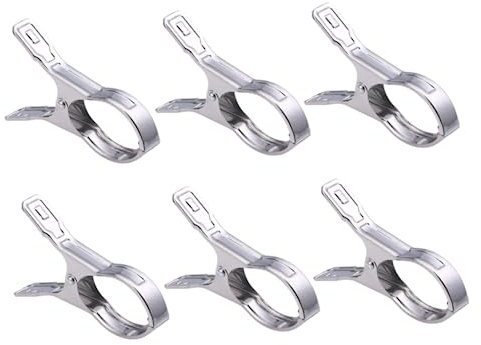 CAXUSD 12pièces Pince à Linge Coupe-Vent Clip De Fixation Acier Inoxydable Pinces à Chaussettes Domestique