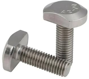 AQXYWAZQ T-Schrauben M5 M6 M8 M10 M12 T-Schraube Vierkantschrauben 304 Edelstahl GB37 Hammerkopfschrauben for T-Nut(30mm,M5(2pcs))