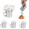 LERANXIN Saliera da Tavola, Barattoli per Spezie, Saliera – 4-Pc Set Porta Sale Inox 5,1cm ×7,8cm per Cucina & Camping
