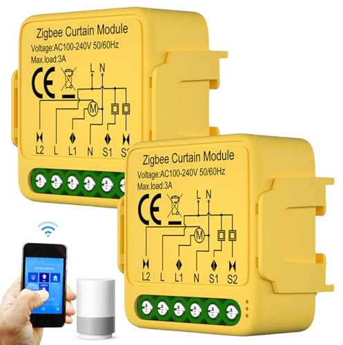 2 interruttori smart WiFi modulo per tapparelle con regolazione della durata per tende e tende da sole, compatibile con Google Home/Smart