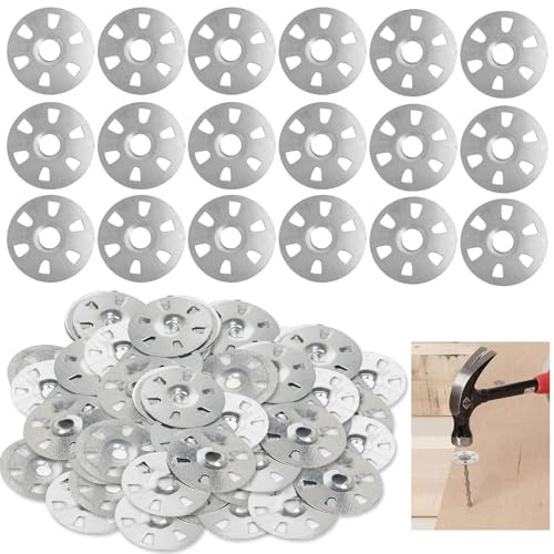 Rondelles de Protection Thermique,Lot de 100 Clips De Protection Thermique Pour Voiture,35 mm Galvanisé Isolation en acier galvanis, Isolation en acier galvanisé, Pour panneaux composites