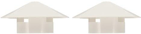 PATIKIL 3 Chimney Cap, 2 Pcs Roof Vent Cap Cowl Rain Cover PVC Round Chimney Cover Cap Mushroom Shaped Air Vent Cap for Fireplace Exhaust Exterior Stove Pipe, White