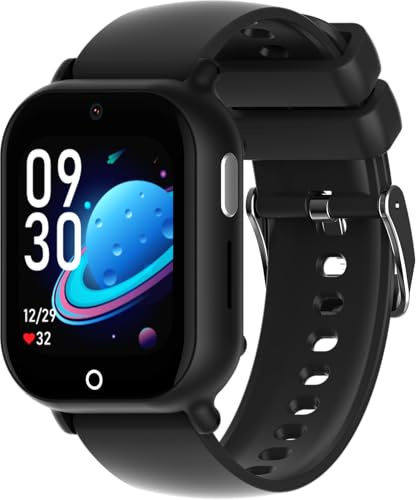 DCU TECNOLOGIC Smart klocka för pojkar och flickor LittleOne 4G, 1,52 tum pekskärm, videosamtal, GPS, SOS-knapp, spel, stegräknare, liten storlek för barn
