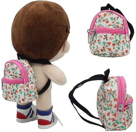 Yardwe 1 Stück Rucksack Puppen Rucksack Spielzeugtaschen Für Mini-Rucksack Pu-Leder
