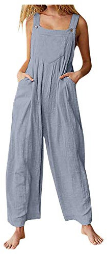 Generisch Jumpsuit Latzhose Damen schwarz Hosenanzug schwarz Glitzer Overall Einteiler elegant festlich Arbeitslatzhose kurzgröße Overall (Blue, S)