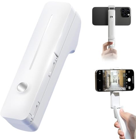 CEWROM Mini Perche à Selfie Extensible de Poche – Portable avec Télécommande Bluetooth – Compatible Tous Smartphones, Bouton Photo et Prise Jack
