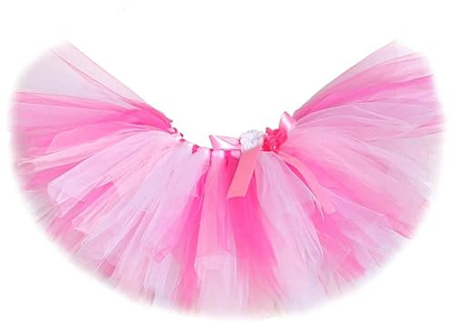 LUYSGBXR Tüllrock Damen Rosa Tutu-Rock for Mädchen for Kinder, Kostüme for Geburtstagsfeiern, kleine Flauschige Ballett-Tutu(Only Skirt,9 Months)