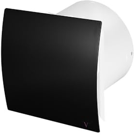 Valve Kings Black 160mm Turbo Bathroom Extrator Fan With Timer IPX4 Wall Ceiling Fan Fast Flow Energy Effecient