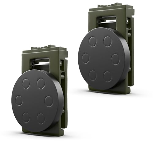 3-H Heavy Duty Magnetic Tool Belt Clip 2 Pack, Anti-Slip Magnetic Belt Tool Holder for Wrench, Screws, Nails, Hammer, Pliers, Spanner and Any Magnet Tool Hardware(Military Green)