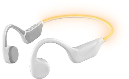 T'nB Energy Light - Casque Conduction Osseuse, LED Sécurité 360° | Bluetooth 5.1, Oreilles Libres, Idéal pour le Sport, Ultra Léger 28 g, IPX4, Autonomie jusqu'à 15 Heures