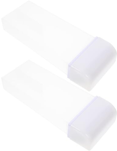 Healifty Pot de Cire Dépilatoire Blanc en ABS Compact et Sûr, Lot de 2 Pièces Design Simple, pour Épilation à Cire Chaude en Salon Domicile