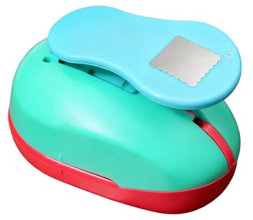 Perforadora Cuadrada - Sacabocados Metal 1 Pulgada Papel | Herramienta Manualidades Acción Palanca, A 1 (2.54cm), Dispositivo Relieve Antideslizante para Álbum Recortes, Creación Tarjetas, Diario DIY