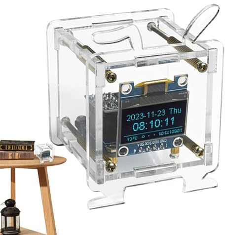 Orologio Digitale Con Temperatura, Orologio Atomico Digitale | Barometri Custodia Trasparente, Relooj Atomic Sveglia Diigitale | Monitor Della Temperatura E Umidità, Reeloj Previsioni Meteo