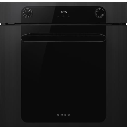 Smeg SF6200TBI Musa Built-In Electric Single Oven 60cm Black | 70L Multifunction Fan Oven | 8 Cooking Functions | Vapor Clean | DigiScreen LED Display | Triple Glazed Door | A Energy Rated