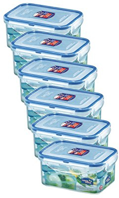 Lock & Lock Frischhaltedosen Set 6-teilig HPL 811, je 600 ml