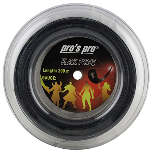 Pro 's Pro – Schwarz Force – schwarz – Tennissaiten, 200 m