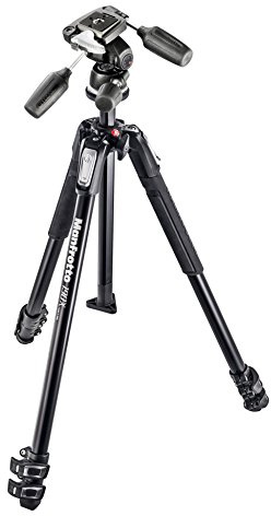 Manfrotto 190X 3 Segmente Aluminium Stativ mit 3-Wege Neiger