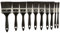 Coral 31102 Task Partner Paint Brushes with Synthetic Paintbrush Heads Disposable 10 piece pack set, Yellow