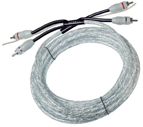 Hifonics HF5-RCA Audio Cinchkabel 5m (transparent silber)