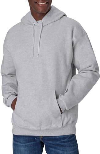 Hanes Men's Ultimate Cotton Heavyweight Pullover Hoodie Sweatshirt, Light Steel, X-Large