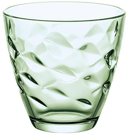 Bormioli Rocco Flora Lot de 6 Verres à Eau en Verre de Couleur Verte, 26 cl