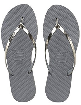 Havaianas - You Metallic, Sandali Comodi, Eleganti E Versatili, Cinturini Sottili Con Finitura Metallizzata, Tacco Piccolo, Donna