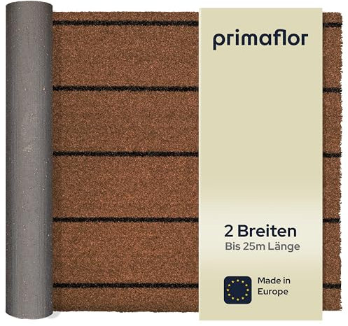 Primaflor Kunstrasen Teak | 400x300 cm | Braun | 9,5 mm | UV-stabil & wetterfest | wasserdurchlässiger Outdoorbelag | Bootsdeck Belag in Teak-Optik für Boot, Schiff, Balkon & Terrasse