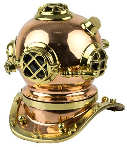 Nauticalia Tauchhelm, Messing und Kupfer, 26 cm