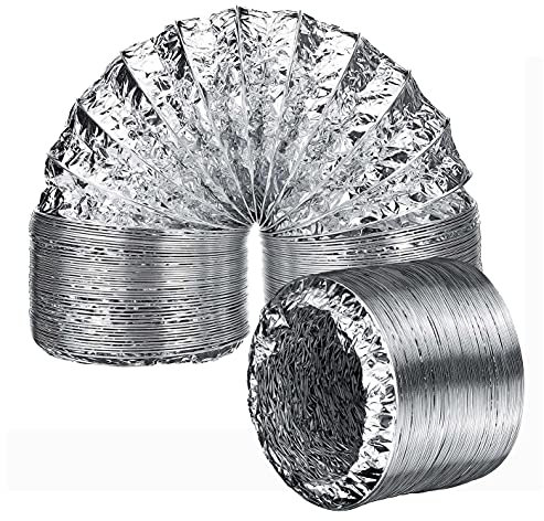 AZITICY Tuyau de Ventilation Flexible en Aluminium pour climatisation, Sèche-linge, Hotte (150mm*2m)