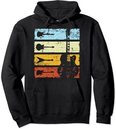 Gitarrenspieler Retro Vintage Gitarre Pullover Hoodie