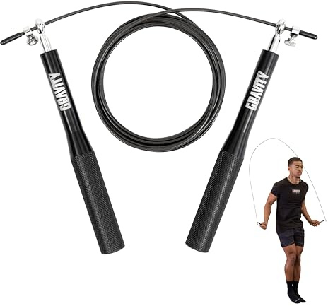 Gravity Fitness Speed Skipping Rope – Adjustable Jump Rope for Fitness, Fat Burning, Boxing, Home & Gym Workout – Tangle Free, Non-Slip Handle, Lightweight Jump Rope for Men & Women