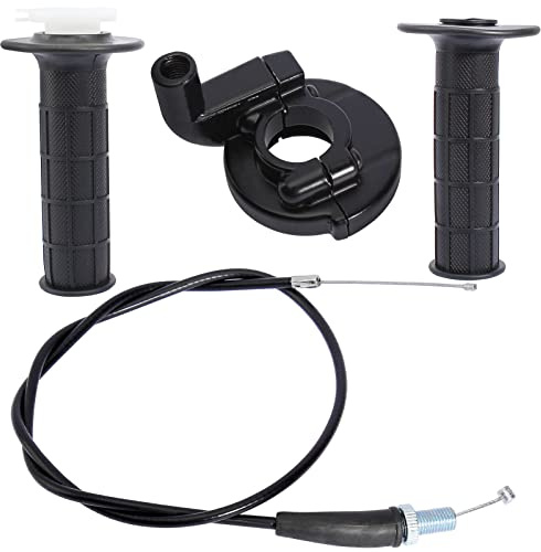 LIYYDS Twist Throttle Accelerator Handle Grip Handlebar Cable Compatible with Kawasaki KX60 KX65 KX80 KX85 KX100 KX125 KX250 KLX110 KLX125 KLX125L